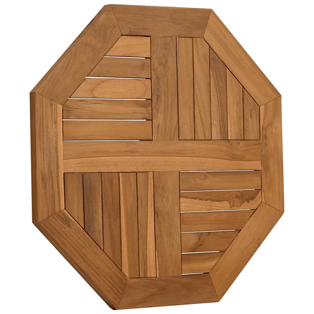 vidaXL Table Top 60x60x2.5 cm Octagonal Solid Wood Teak 3