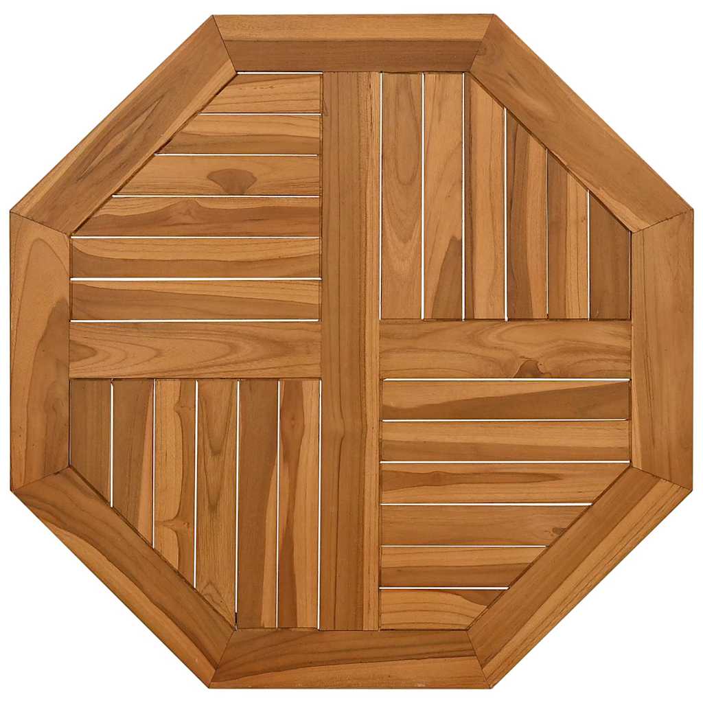 vidaXL Table Top 70x70x2.5 cm Octagonal Solid Wood Teak 2