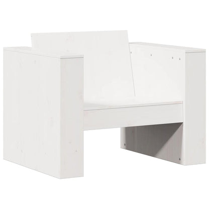 vidaXL Garden Sofa White 79x60x62 cm Solid Wood Pine 2