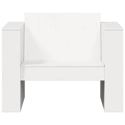 vidaXL Garden Sofa White 79x60x62 cm Solid Wood Pine 4
