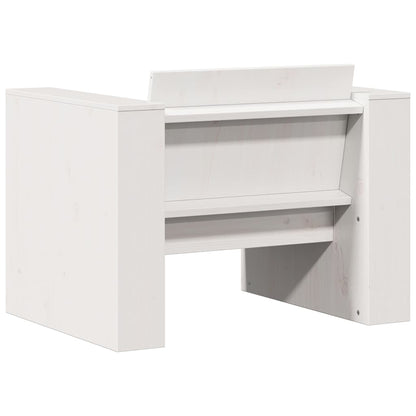 vidaXL Garden Sofa White 79x60x62 cm Solid Wood Pine 6