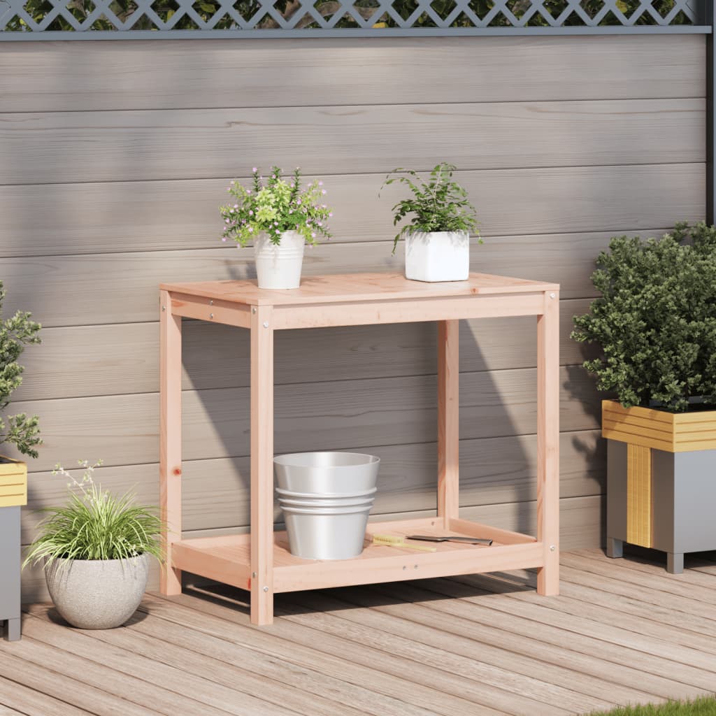 vidaXL Potting Table with Shelf 82.5x50x75 cm Solid Wood Douglas 3
