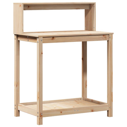 vidaXL Potting Table with Shelves 82.5x50x109.5 cm Solid Wood Pine 2