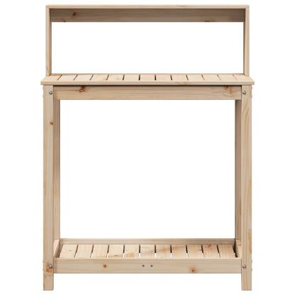 vidaXL Potting Table with Shelves 82.5x50x109.5 cm Solid Wood Pine 5
