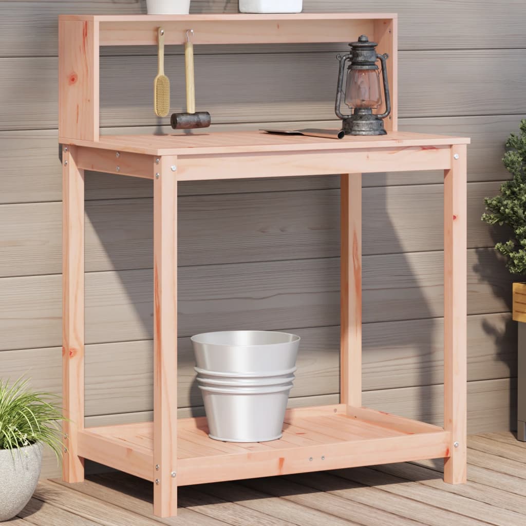 vidaXL Potting Table with Shelves 82.5x50x109.5 cm Solid Wood Douglas 1