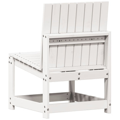 vidaXL 3 Piece Garden Lounge Set White Solid Wood Pine 6