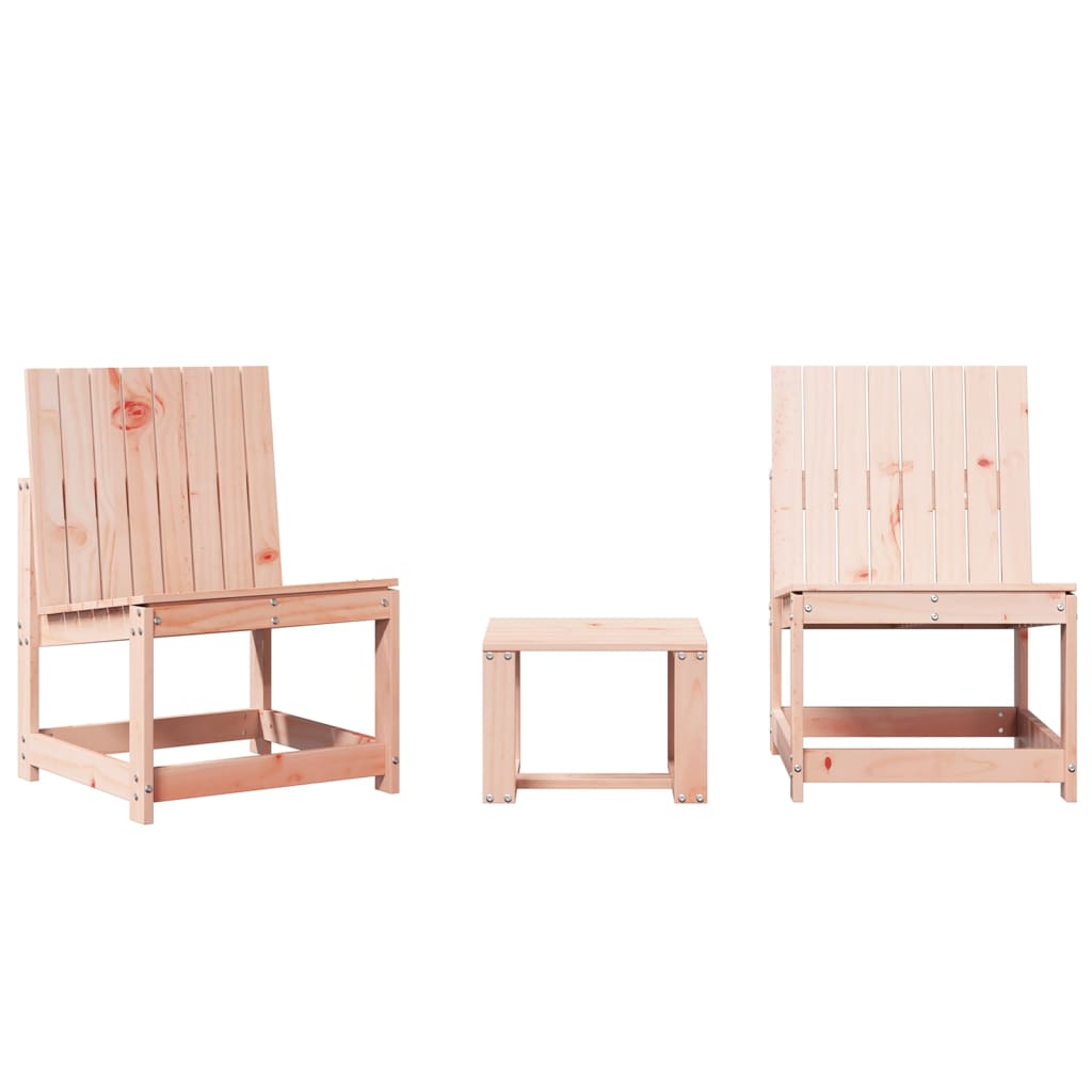 vidaXL 3 Piece Garden Lounge Set Solid Wood Douglas 2