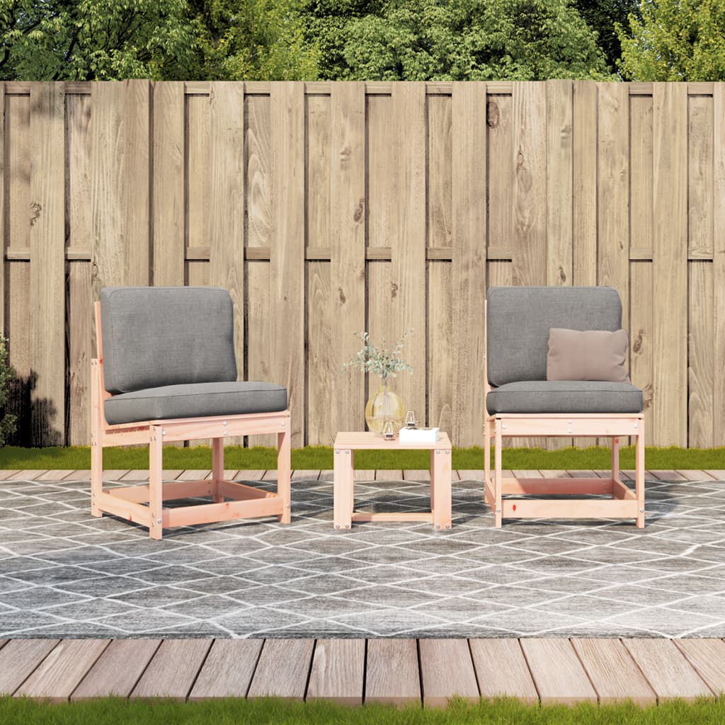 vidaXL 3 Piece Garden Lounge Set Solid Wood Douglas 3