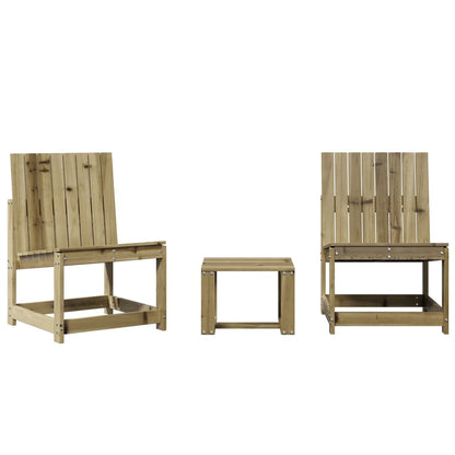 vidaXL 3 Piece Garden Lounge Set Impregnated Wood Pine 2
