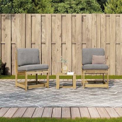 vidaXL 3 Piece Garden Lounge Set Impregnated Wood Pine 3