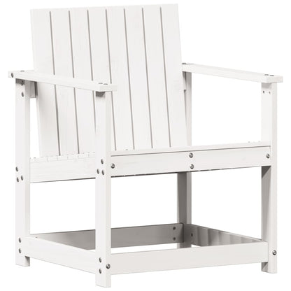 vidaXL Garden Chair White 62x56x77 cm Solid Wood Pine 2