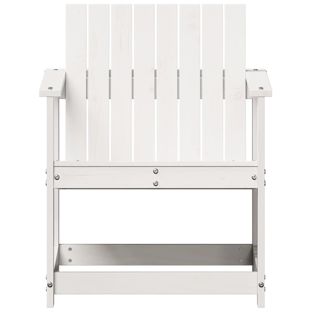 vidaXL Garden Chair White 62x56x77 cm Solid Wood Pine 4