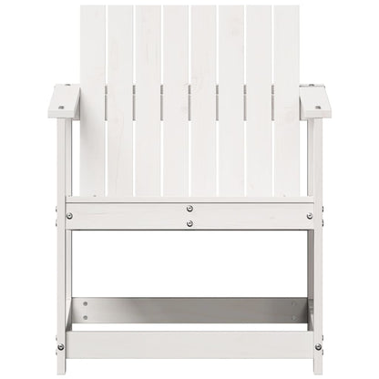 vidaXL Garden Chair White 62x56x77 cm Solid Wood Pine 4