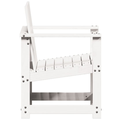 vidaXL Garden Chair White 62x56x77 cm Solid Wood Pine 5
