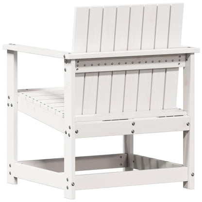 vidaXL Garden Chair White 62x56x77 cm Solid Wood Pine 6