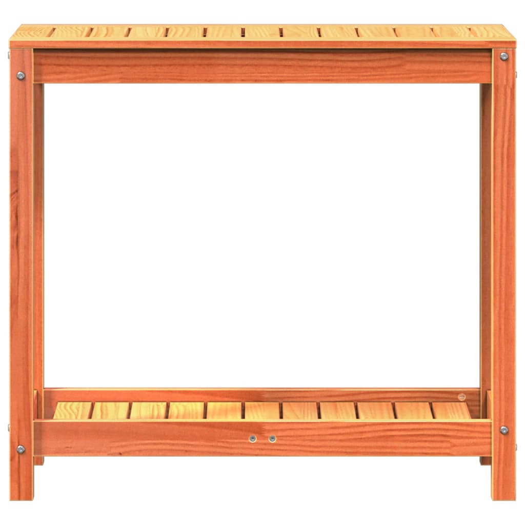 vidaXL Potting Table with Shelf Wax Brown 82.5x35x75 cm Solid Wood Pine 5