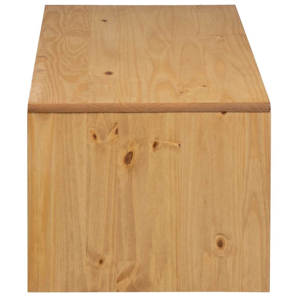 vidaXL Coffee Table SAUDA Oak 99x55x45 cm Solid Wood Pine 5