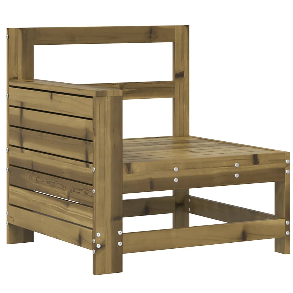 vidaXL Garden Armrest Sofa 69x62x70.5 cm Impregnated Wood Pine 2
