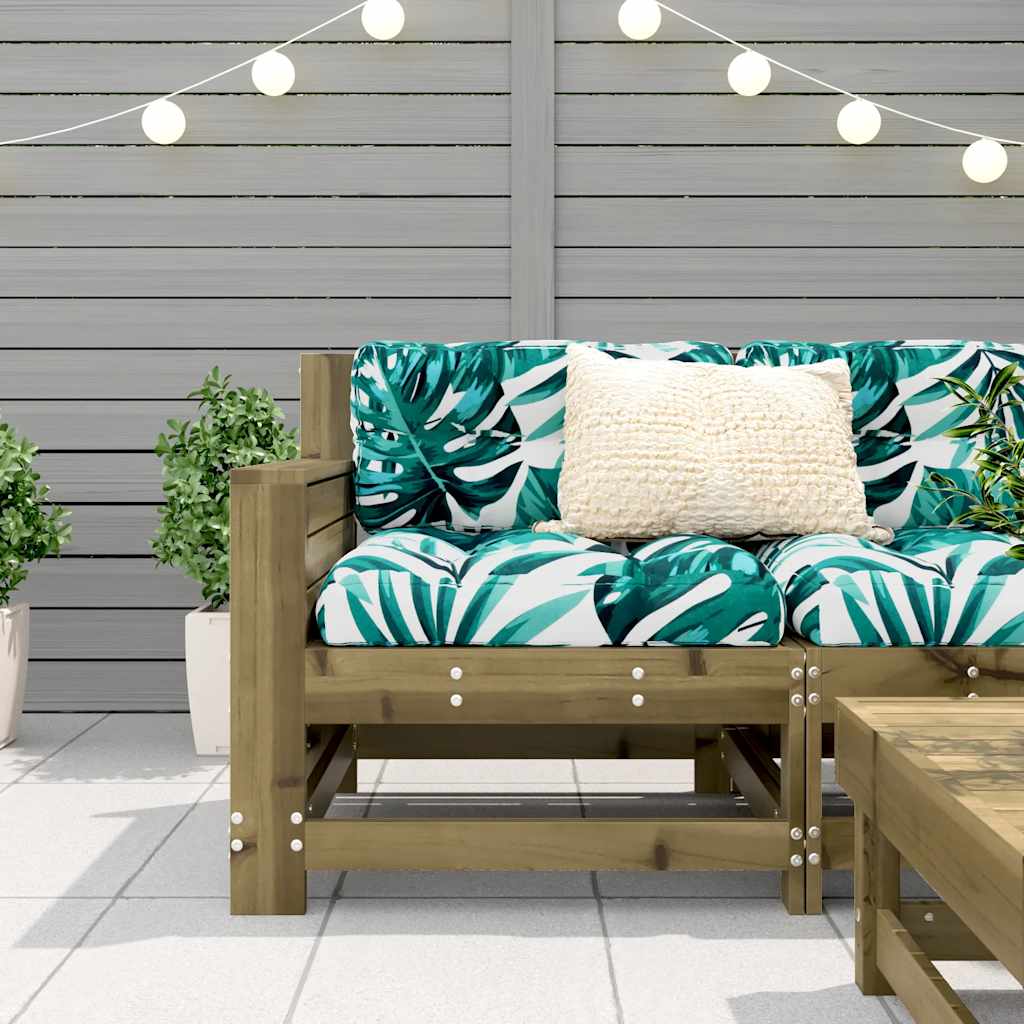 vidaXL Garden Armrest Sofa 69x62x70.5 cm Impregnated Wood Pine 3
