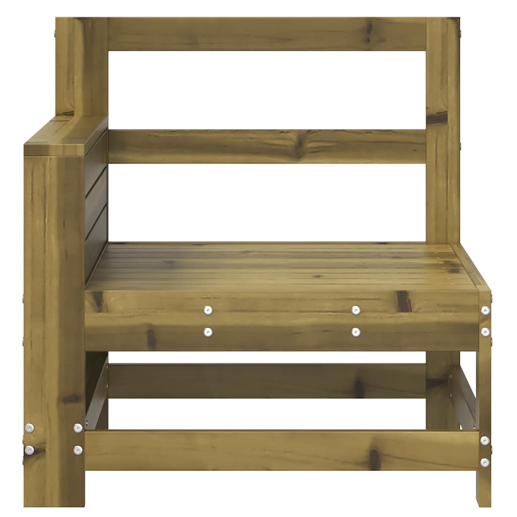 vidaXL Garden Armrest Sofa 69x62x70.5 cm Impregnated Wood Pine 4