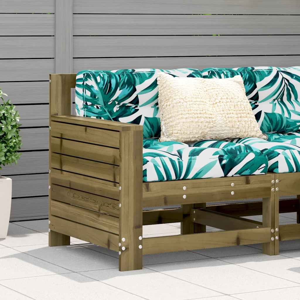 vidaXL Garden Armrest Sofa 69x62x70.5 cm Impregnated Wood Pine 1