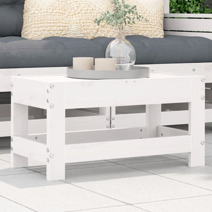 vidaXL White 100x50x75 cm Solid Wood Pine White Pinewood