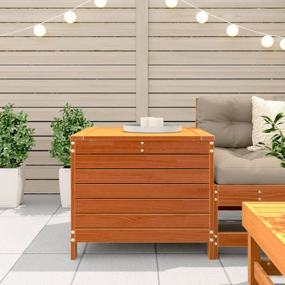 vidaXL Garden Footstool Wax Brown 62x63.5x53.5 cm Solid Wood Pine 3