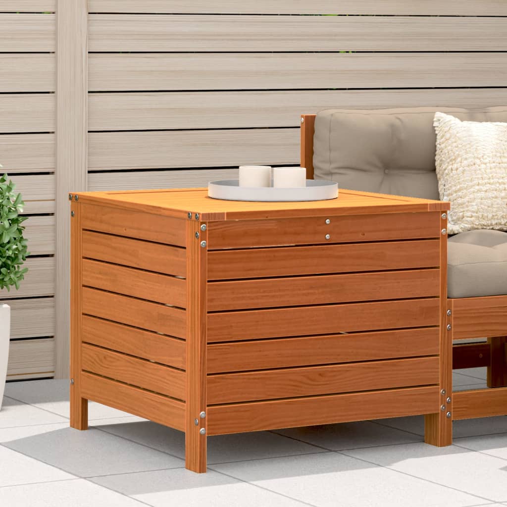 vidaXL Garden Footstool Wax Brown 62x63.5x53.5 cm Solid Wood Pine 1
