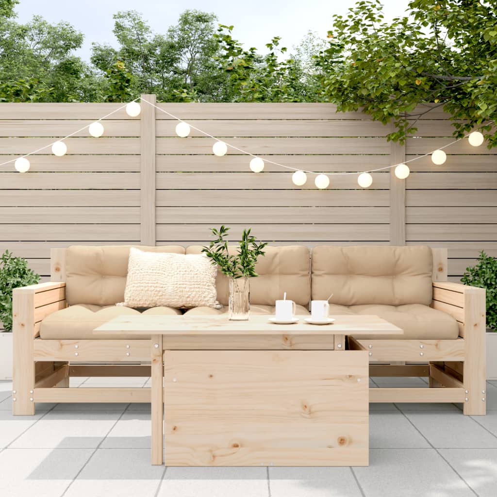 vidaXL Garden Table 100x50x75 cm Solid Wood Pine 3