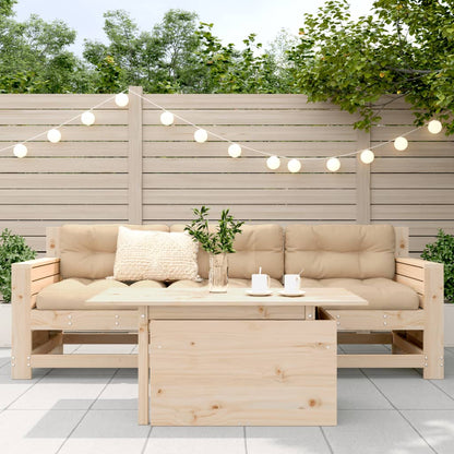 vidaXL Garden Table 100x50x75 cm Solid Wood Pine 3
