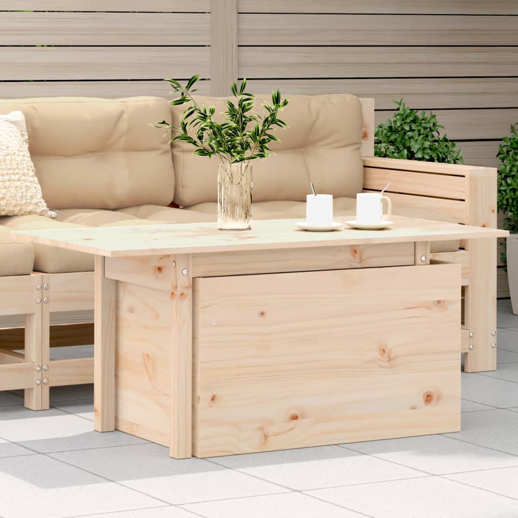 vidaXL Garden Table 100x50x75 cm Solid Wood Pine 1