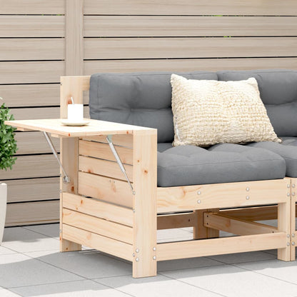 vidaXL Garden Armrest Sofa with Cushion Solid Wood Pine 1