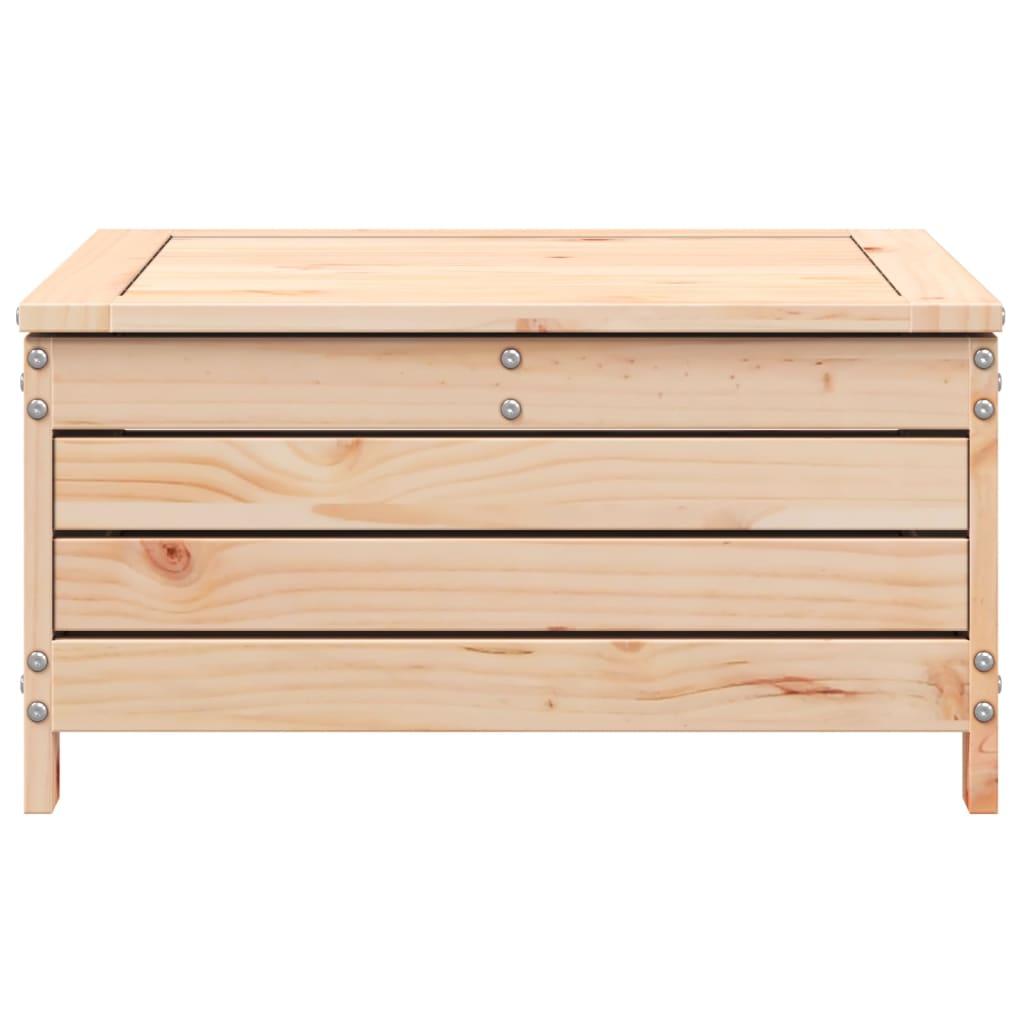 vidaXL Garden Footstool with Cushion Solid Wood Pine 4