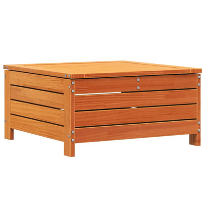 vidaXL Garden Footstool with Cushion Wax Brown Solid Wood Pine 6
