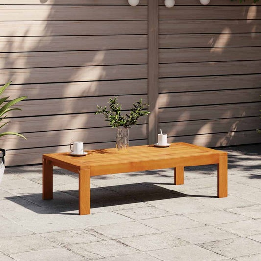 Garden 100x50x27 cm Solid Wood Acacia Cream Table