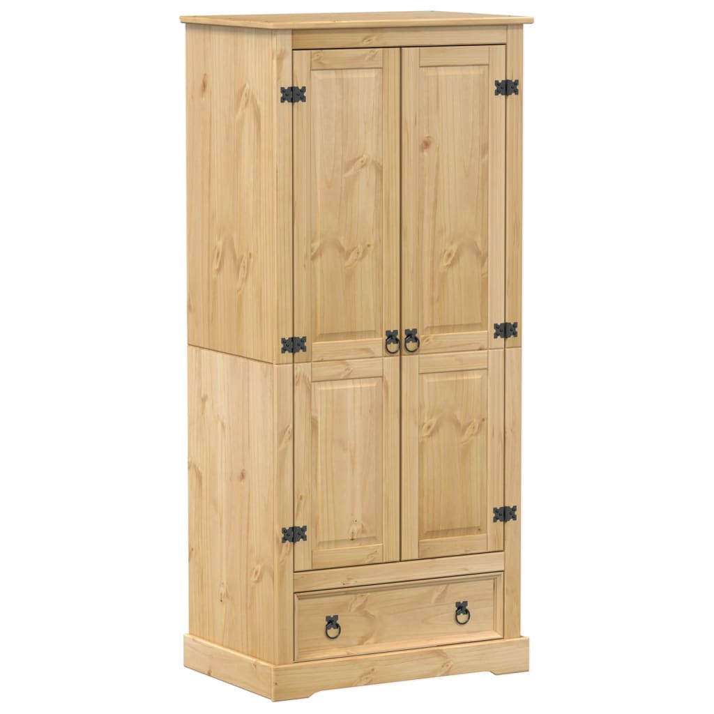 vidaXL Wardrobe Corona 76x50x170 cm Solid Wood Pine 2