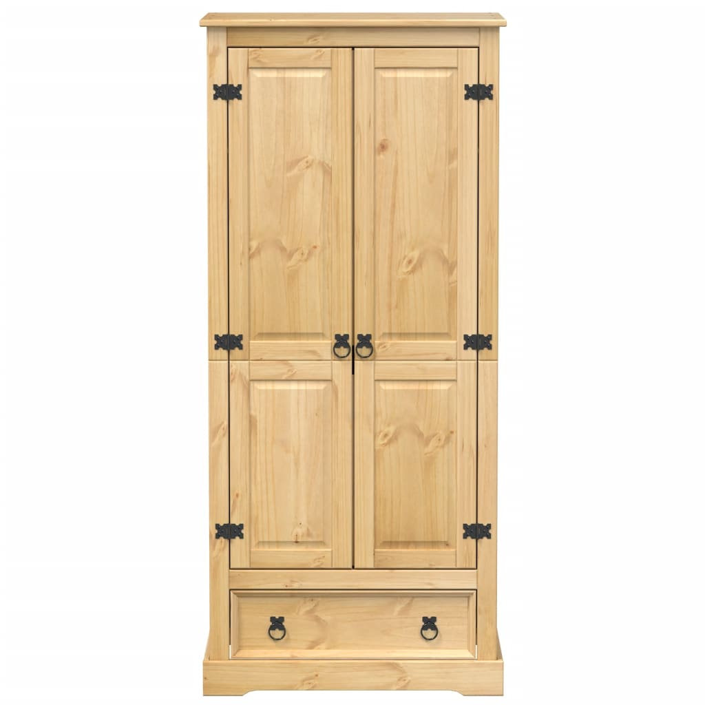 vidaXL Wardrobe Corona 76x50x170 cm Solid Wood Pine 4