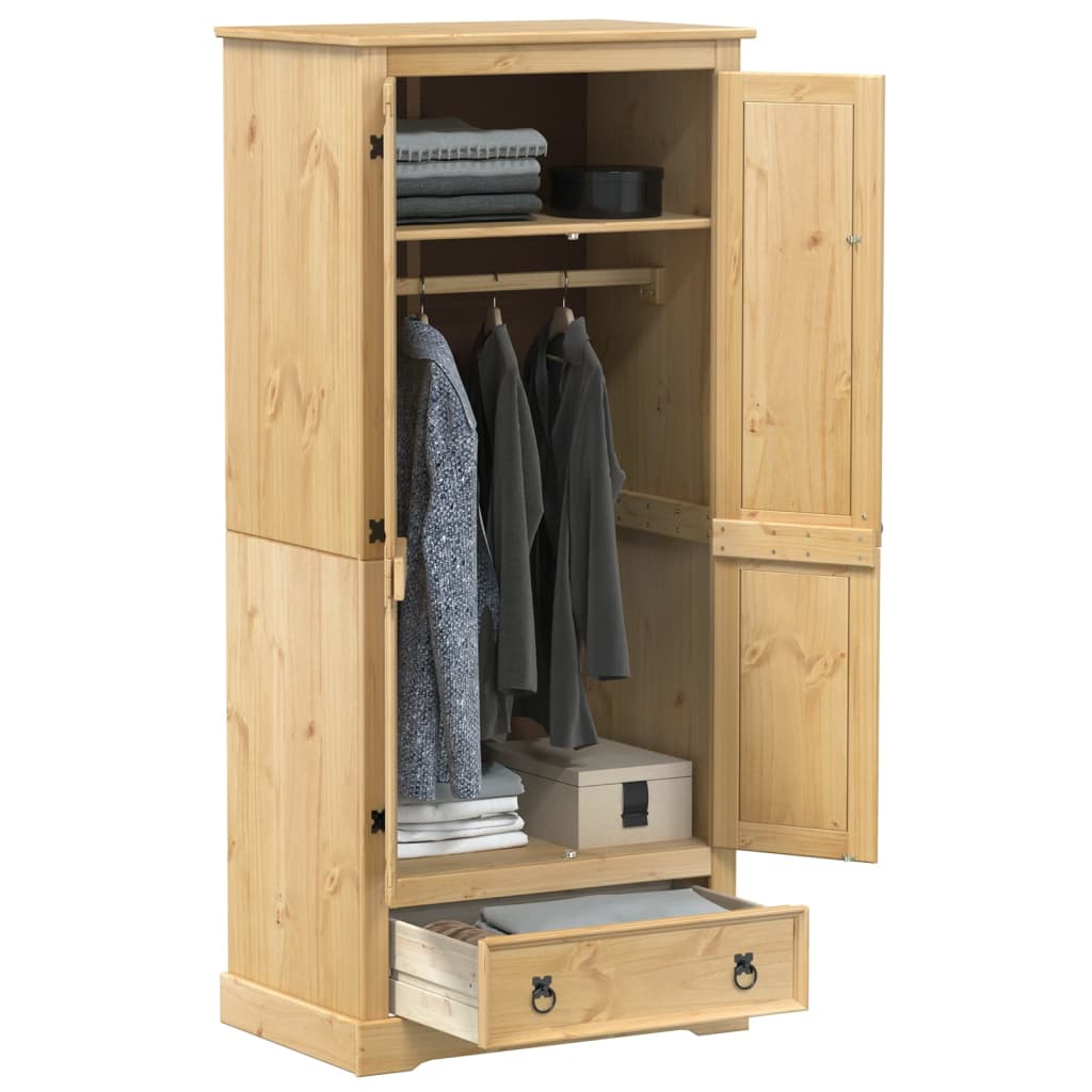 vidaXL Wardrobe Corona 76x50x170 cm Solid Wood Pine 1