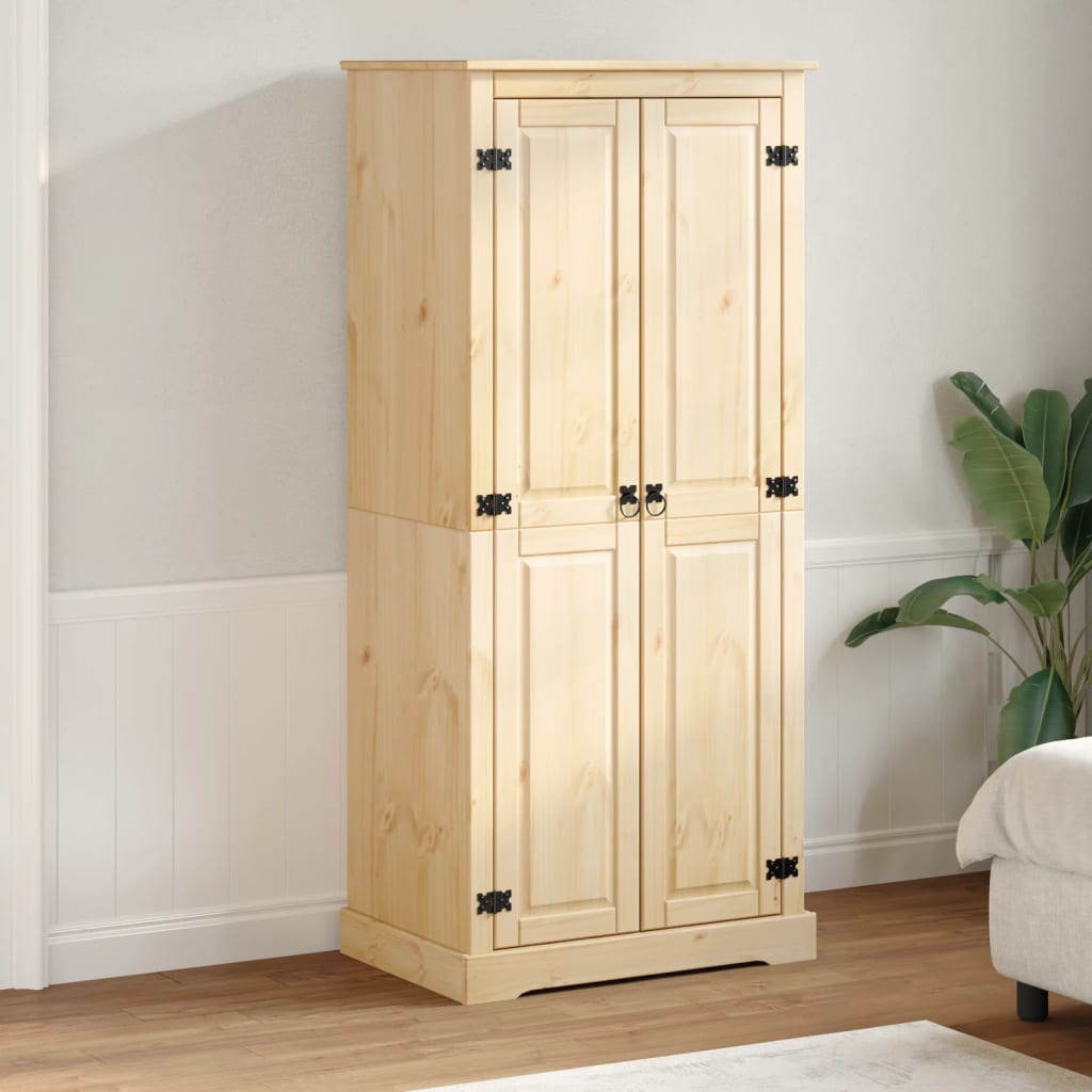 vidaXL Wardrobe Corona 76x50x170 cm Solid Wood Pine 3