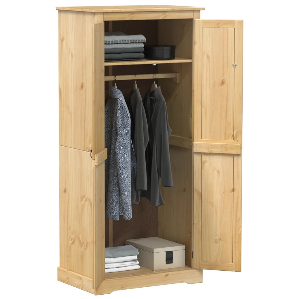 vidaXL Wardrobe Corona 76x50x170 cm Solid Wood Pine 1