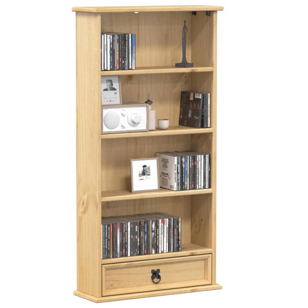 vidaXL CD Cabinet Corona 52x17.5x103 cm Solid Wood Pine 1