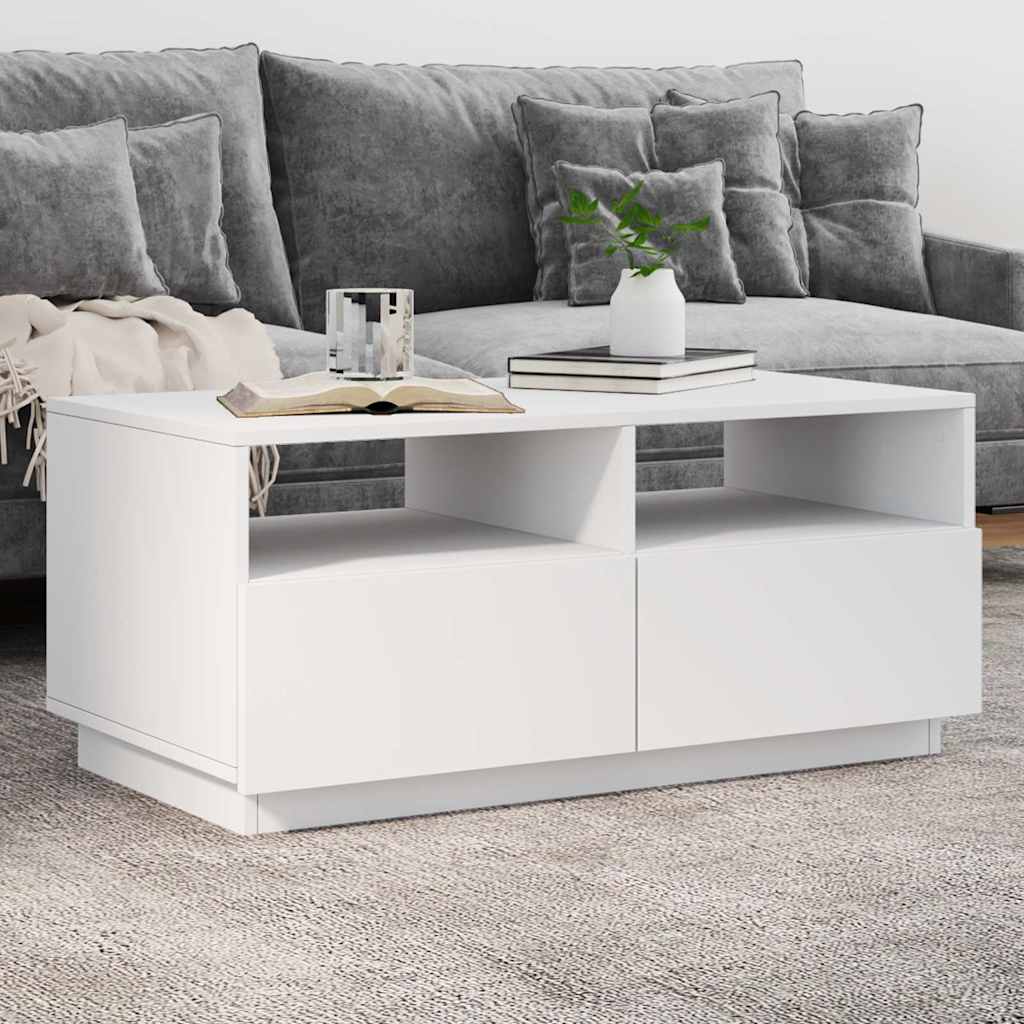 vidaXL Coffee Table with LED Lights 50x49x40 cm