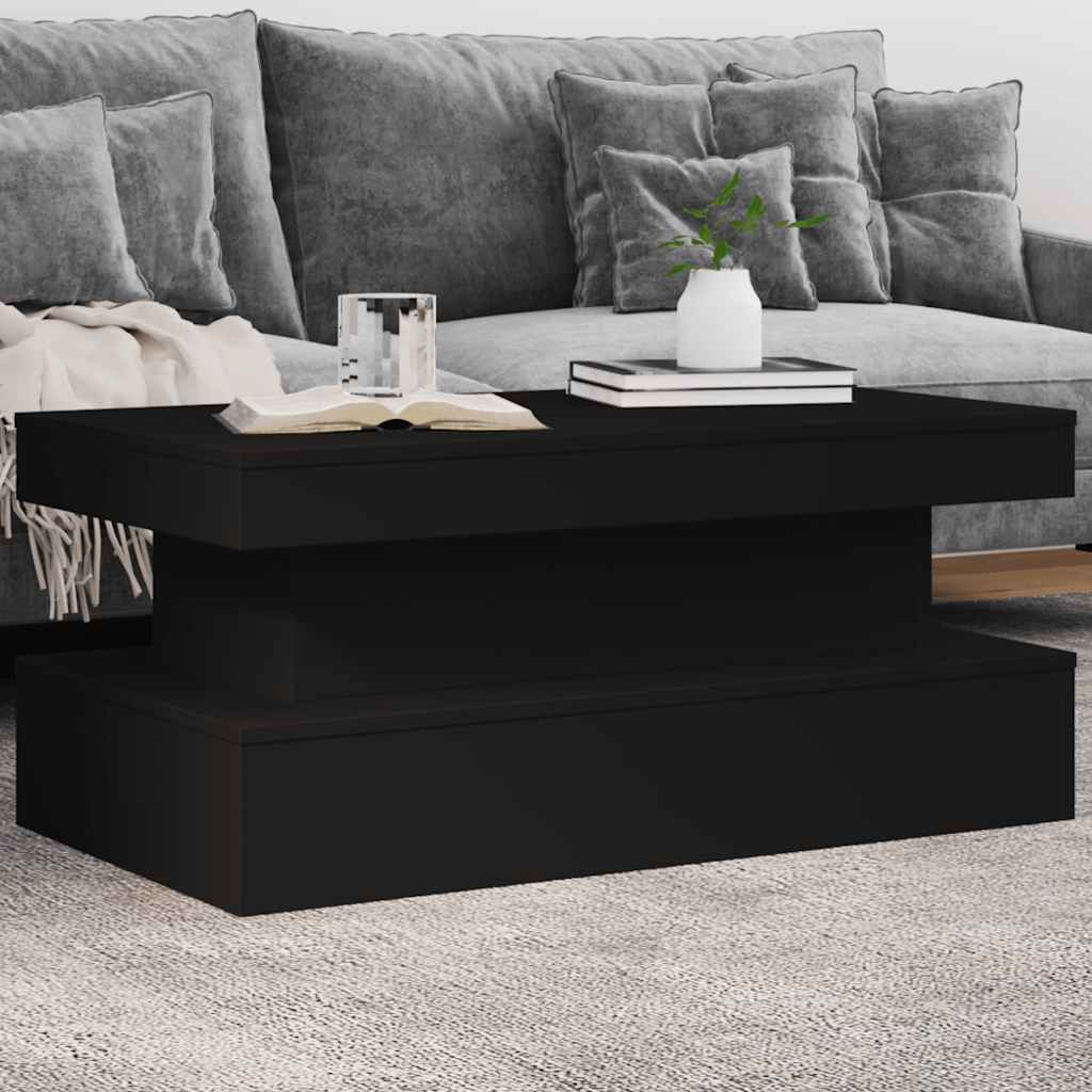 vidaXL Coffee Table with LED Lights 50x50x40 cm