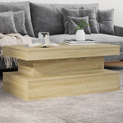vidaXL Coffee Table with LED Lights 50x50x40 cm