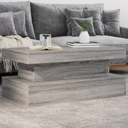 vidaXL Coffee Table with LED Lights 50x50x40 cm