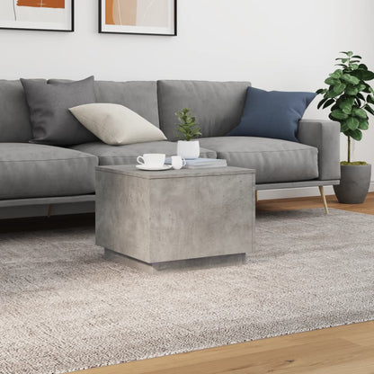 vidaXL Coffee Table with LED Lights Concrete Grey 50x50x40 cm 4
