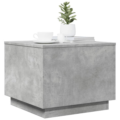 vidaXL Coffee Table with LED Lights Concrete Grey 50x50x40 cm 6