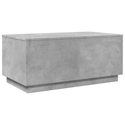 vidaXL Coffee Table with LED Lights Concrete Grey 90x50x40 cm 3