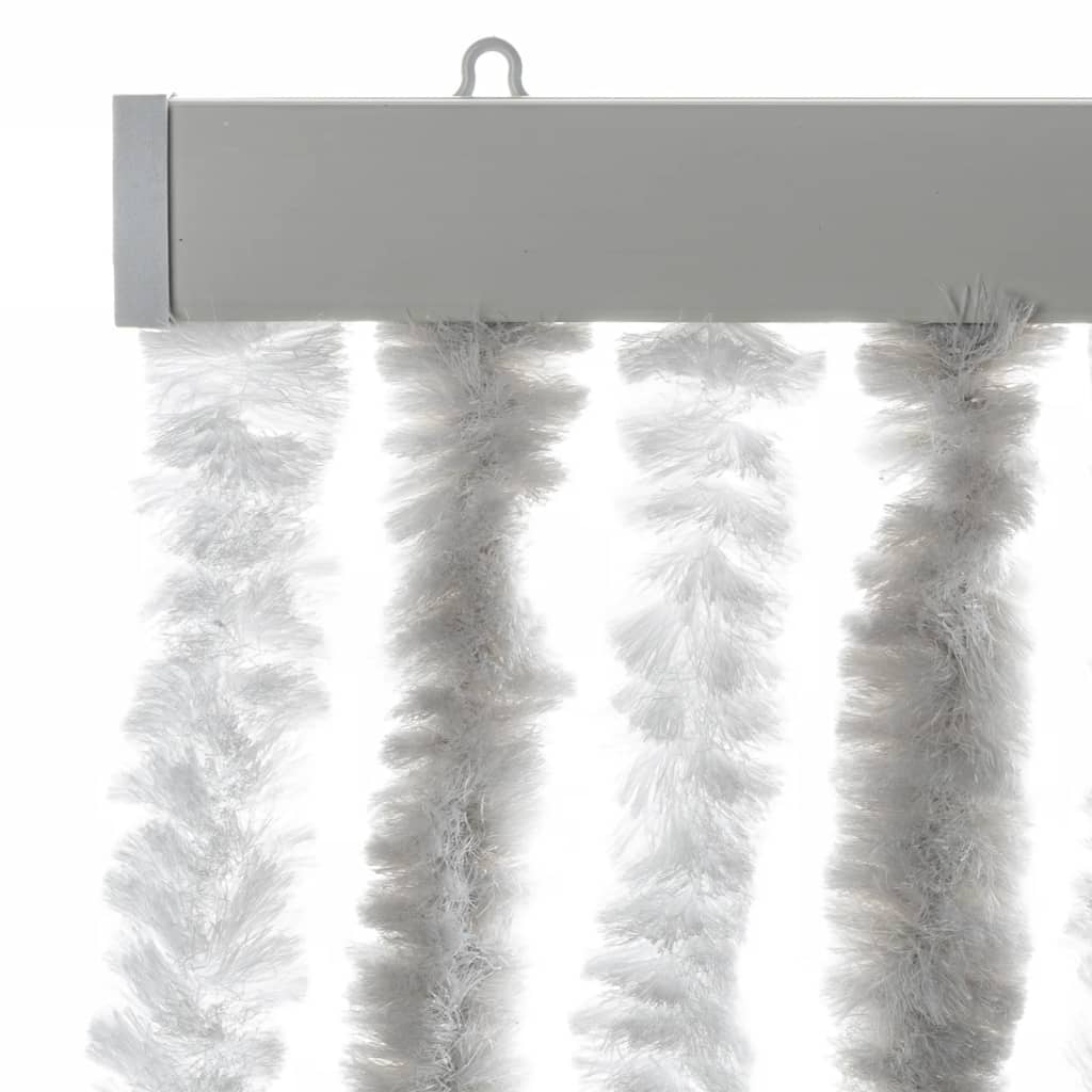 vidaXL Fly Curtain Light Grey and White 90x220 cm Chenille 4