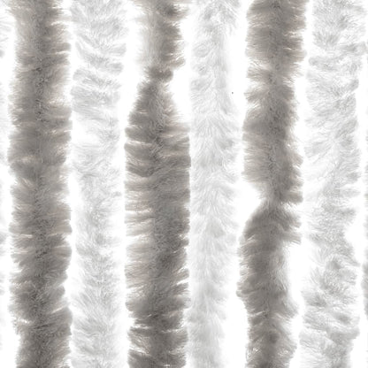 vidaXL Fly Curtain Light Grey and White 90x220 cm Chenille 6